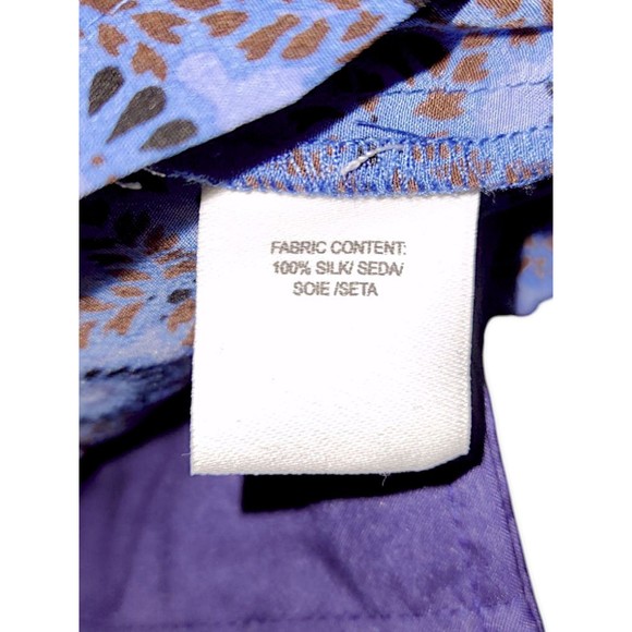 Derek Lam 10 Crosby Pants 10 Blue Red Lagoon Silk Casual Comfort Designer Geo - Picture 3 of 4